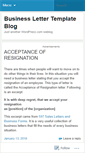 Mobile Screenshot of businesslettertemplate.wordpress.com