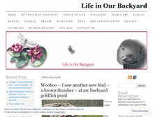 Tablet Screenshot of lifeinourbackyard.wordpress.com