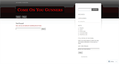 Desktop Screenshot of comeonyougunners.wordpress.com