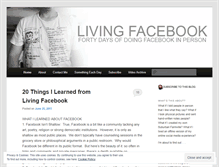 Tablet Screenshot of livingfacebook.wordpress.com