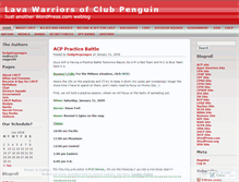 Tablet Screenshot of lavawarriorsofclubpenguin.wordpress.com