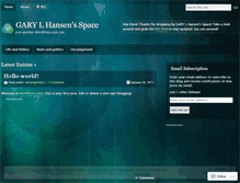 Tablet Screenshot of garylhansen.wordpress.com