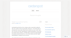 Desktop Screenshot of cedarspot.wordpress.com