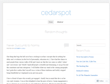 Tablet Screenshot of cedarspot.wordpress.com