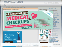 Tablet Screenshot of ethicsandvibes.wordpress.com