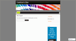 Desktop Screenshot of crashkron.wordpress.com