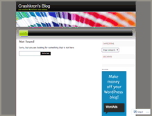 Tablet Screenshot of crashkron.wordpress.com
