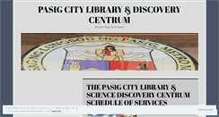 Desktop Screenshot of pasigcitylibrary.wordpress.com