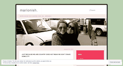 Desktop Screenshot of marionish.wordpress.com