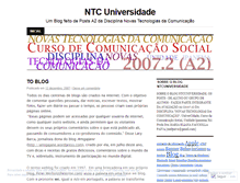 Tablet Screenshot of ntcuniversidade.wordpress.com