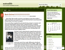 Tablet Screenshot of nutonlife.wordpress.com
