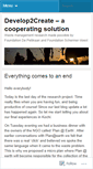 Mobile Screenshot of develop2create.wordpress.com