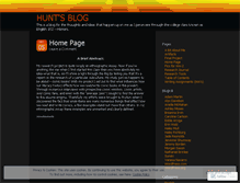 Tablet Screenshot of huntj.wordpress.com