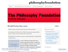 Tablet Screenshot of philosophyfoundation.wordpress.com