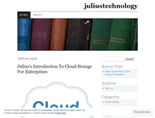 Tablet Screenshot of juliustechnology.wordpress.com