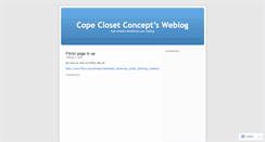 Desktop Screenshot of copeclosetconcepts.wordpress.com