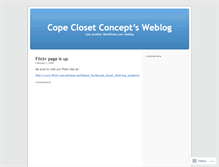 Tablet Screenshot of copeclosetconcepts.wordpress.com