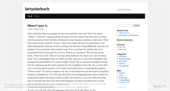 Desktop Screenshot of larrystarbuck.wordpress.com
