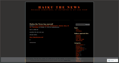 Desktop Screenshot of haikuthenews.wordpress.com