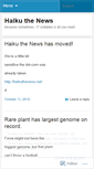 Mobile Screenshot of haikuthenews.wordpress.com