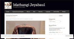 Desktop Screenshot of mathangijeypal.wordpress.com