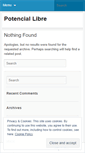 Mobile Screenshot of potencialibre.wordpress.com