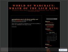 Tablet Screenshot of gamephotonwowwotlkproductsinfo.wordpress.com