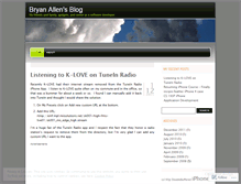 Tablet Screenshot of bryandallen.wordpress.com