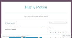 Desktop Screenshot of highlymobile.wordpress.com