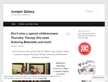 Tablet Screenshot of junipergalaxy.wordpress.com