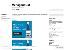 Tablet Screenshot of menageriecat.wordpress.com
