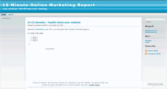 Desktop Screenshot of onlinemarketingreport.wordpress.com