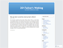 Tablet Screenshot of 2017alice.wordpress.com