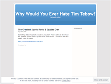 Tablet Screenshot of ihatetebow.wordpress.com