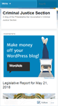 Mobile Screenshot of criminaljusticesection.wordpress.com