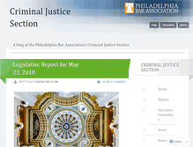 Tablet Screenshot of criminaljusticesection.wordpress.com