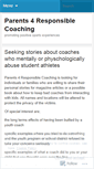 Mobile Screenshot of parents4responsiblecoaching.wordpress.com