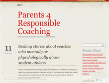 Tablet Screenshot of parents4responsiblecoaching.wordpress.com