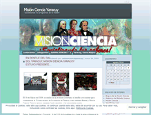 Tablet Screenshot of misioncienciayaracuy.wordpress.com