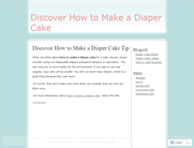 Tablet Screenshot of discoverhowtomakeadiapercake.wordpress.com