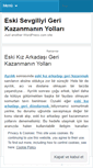 Mobile Screenshot of eskisevgiliyigerikazanmaninyollari.wordpress.com