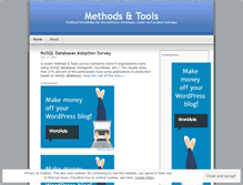 Tablet Screenshot of methodsandtools.wordpress.com