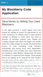 Mobile Screenshot of myblackberrycodeapplication.wordpress.com