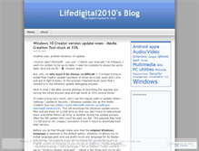 Tablet Screenshot of lifedigital2010.wordpress.com