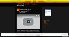 Desktop Screenshot of extremesportmania.wordpress.com