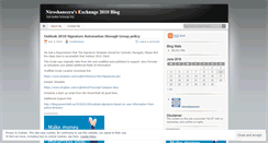 Desktop Screenshot of exchange2010info.wordpress.com