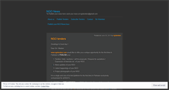Desktop Screenshot of ngotenders.wordpress.com