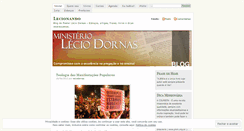 Desktop Screenshot of ministerioleciodornas.wordpress.com