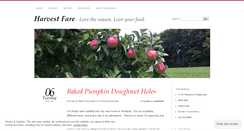 Desktop Screenshot of harvestfare.wordpress.com