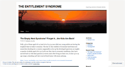 Desktop Screenshot of entitlementsyndrome.wordpress.com